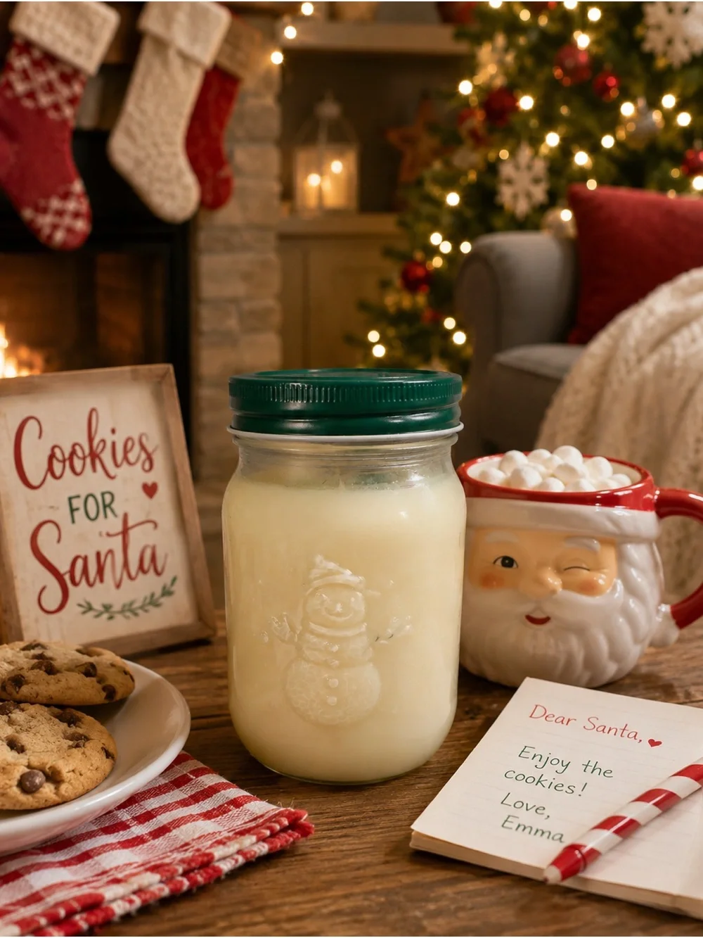 Cookies for Santa Premium Soy Wax 13oz Mason Jar Candle -Lovely Life Scents